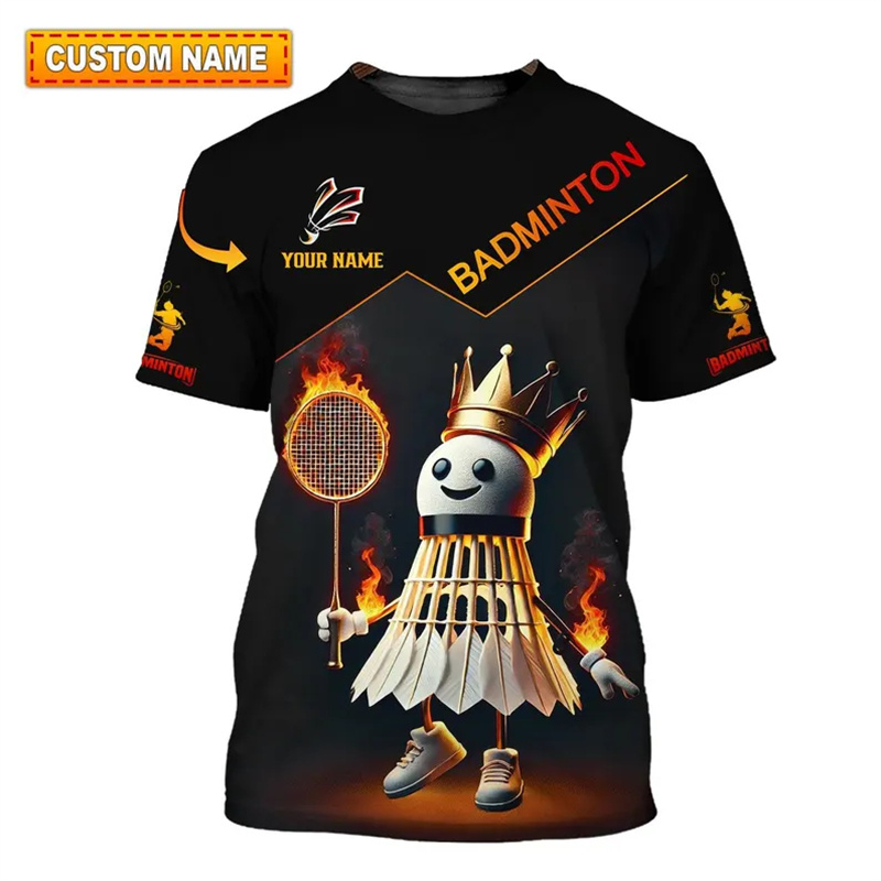 Badminton Asia - الريشة الرياضة تي شيرت ملابس للرجال