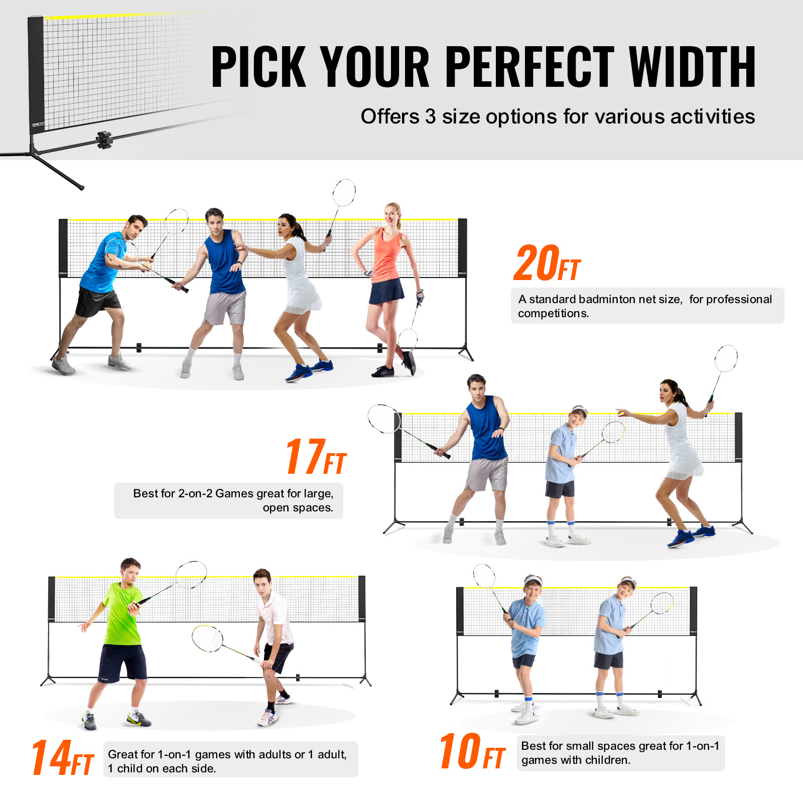 SucceBuy 20FT شبكة كرة الريشة  - مراجعة Badminton Rebound Trainer وسعره