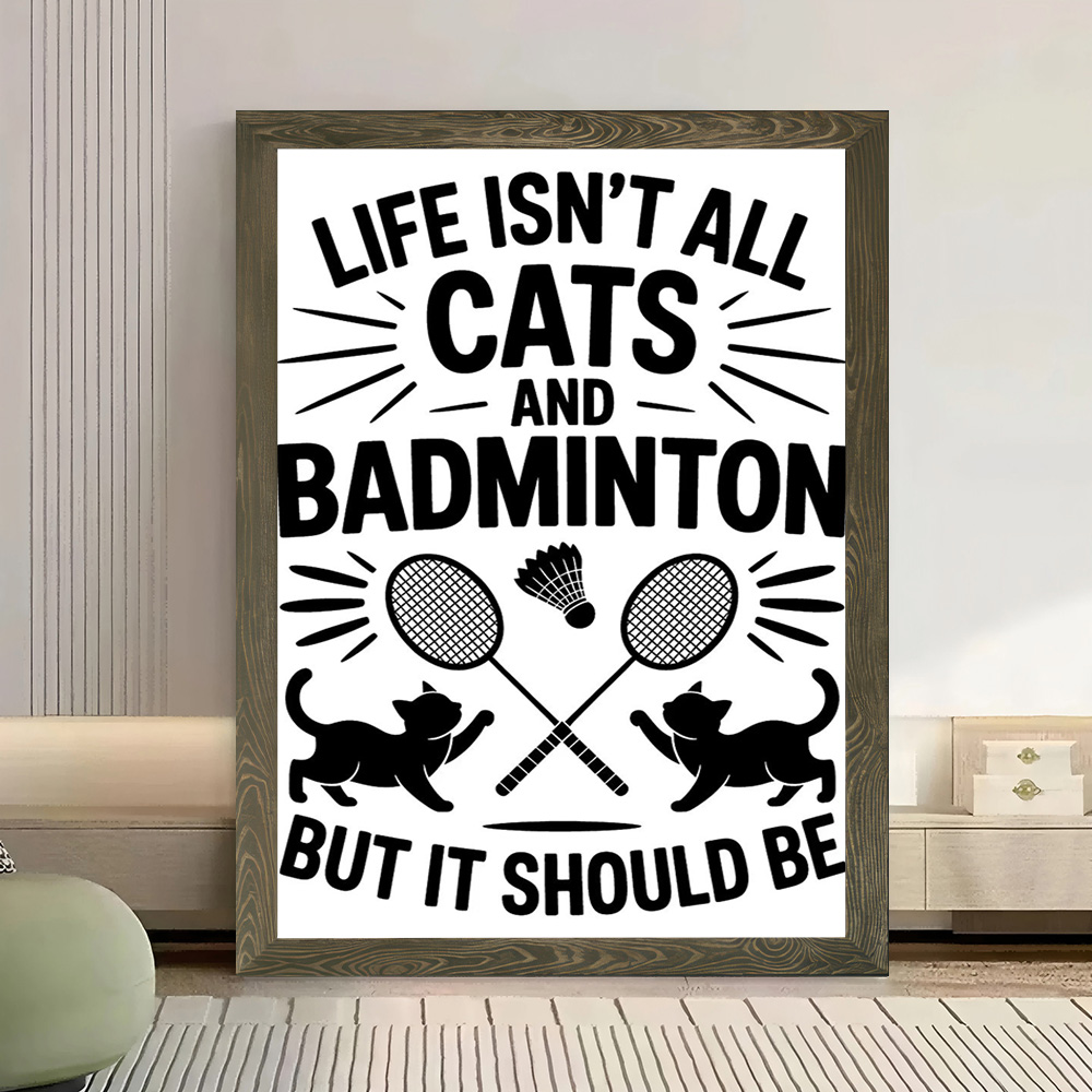 لوحة فنية جدارية قماشية بتصميم - مراجعة Badminton Quotes Funny وسعره